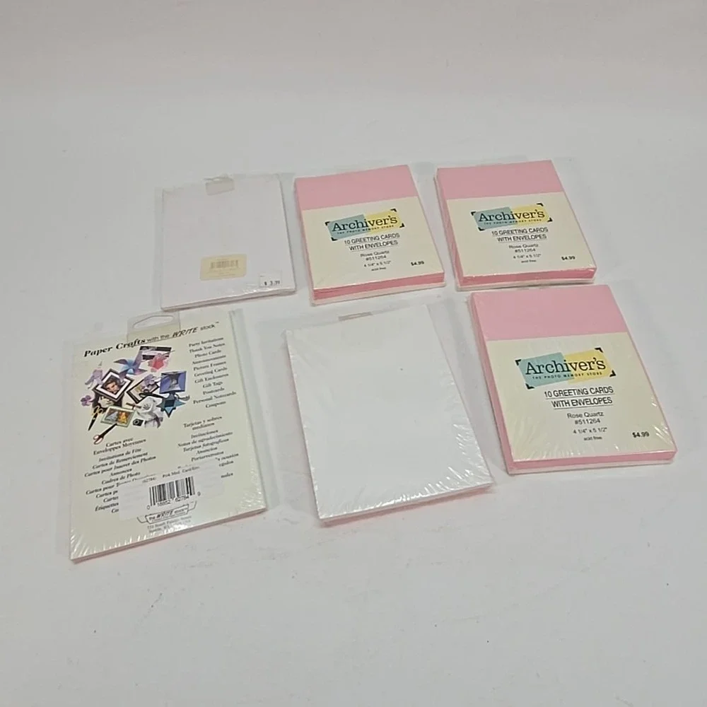 Lot of 4 Archivers 10 Greeting Cards w/Envelopes Printed Notecards & 6 Cards w/E